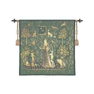   Art Tapestries 2788 WH Sense of Touch Emerald Tapestry