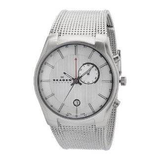 Skagen Midsize 733XLSS Steel Collection Dual Time Mesh Stainless Steel 