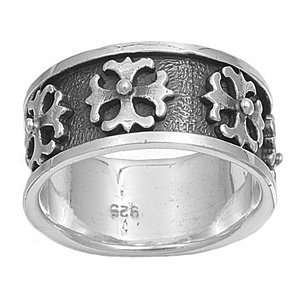    Sterling Silver Ring with 12mm Band in Sizes 8 14, 11 Jewelry
