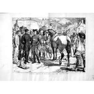  1871 BUYING HORSES BRITTANY FRENCH ARMY FRANCE PRINT