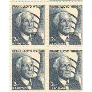  Frank Lloyd Wright Set of 4 x 2 Cent US Postage Stamps NEW 