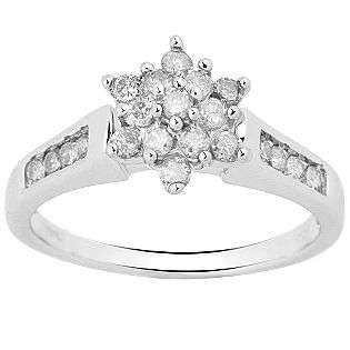 cttw Diamond Star Cluster Ring  Jewelry Diamonds Rings 