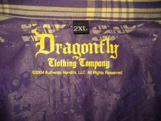 2004 Jimi Hendrix Dragonfly Button Down Shirt Mens XXL Very Hard to 