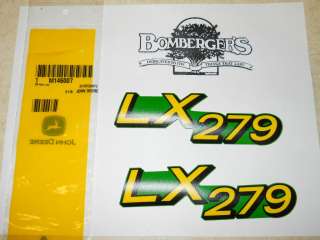 John Deere LX279 hood label set M146007  