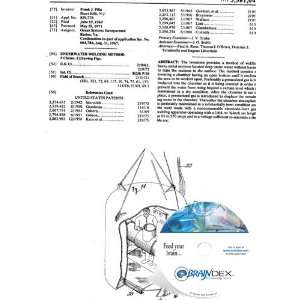    NEW Patent CD for UNDERWATER WELDING METHOD 