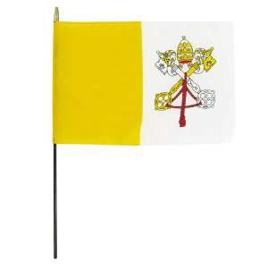  Vatican City Papal Flag 8X12 Inch Mounted E Gloss With 