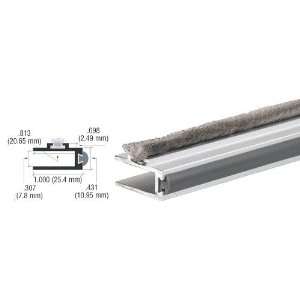   Satin Anodized Dust Proof Rail with Bumper   Width 17/32   12 ft long