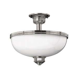 Hinkley 5431PL, Carina Round Glass Semi Flush Ceiling Lighting, 3 
