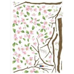   Reusable Easy Wall Applique Stickers   Apple Cherry Blossoms Branch