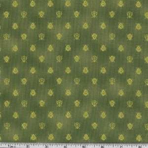   Wild Orchids Ladybugs Olive Fabric By The Yard Arts, Crafts & Sewing