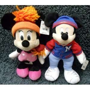   Mickey Mouse and Minnie Mouse 8 Inc Plush Doll Set: Toys & Games