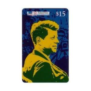 Kennedy Collectible Phone Card $15. John F. Kennedy Reversed & Silk 