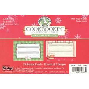  Cookbookin Recipe Cards 4x6 24/pkg sugar & Spice (12 