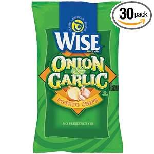 Wise Onion and Garlic Potato Chips, 2.75 Oz Bags (Pack of 30)  