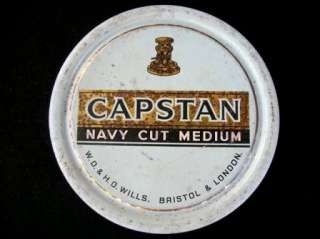 Vintage CAPSTAN Navy Cut Medium Tobacco Tin Box  