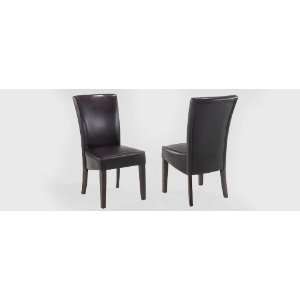  Armen Living Montecito Bycast Leather Side Chair