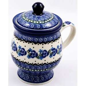  Polish Pottery 8oz Tea Cup w/ Infuser
