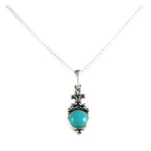Beautiful Equinox 925 Sterling Silver Created Blue Turquoise Art Deco 