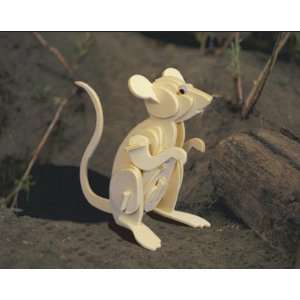 Puzzled Mouse 3D Natural Wood Puzzle: Toys & Games