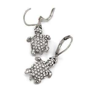   Clear Rhinsetone Turtle Dangle Earrings Fashion Jewelry Jewelry