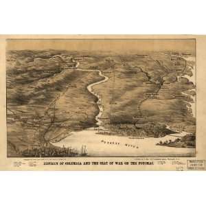 Civil War Map District of Columbia and the seat of war on the Potomac 