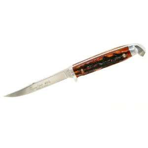  Queen Cutlery Trout Knife with Aged Honey Amber Stag Bone 