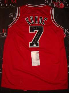 Bulls Toni Kukoc Signed Auto 3x NBA Champs Jersey JSA  