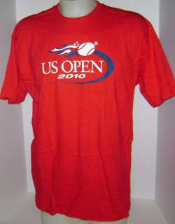 NIKE Mens USTA 2010 US OPEN Tennis T Shirts Red  