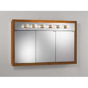    View with Six Bulb Light Honey Oak Medicine Cabinet: Home & Kitchen