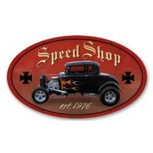  Speed Shop Vintage Hot Rod Garage Metal Sign Ford 32: Home 