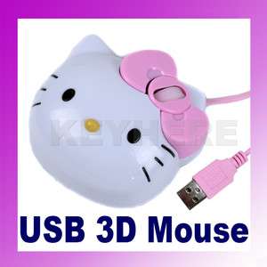 USB 3D Cute Helo kitty Optical Mouse Mice for PC Laptop  