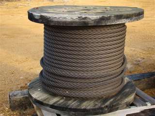 Cable Wire rope 6 x 19 Fiber Core 600+ FT  
