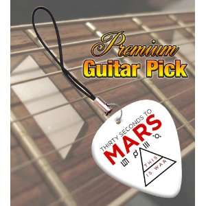  30 Seconds To Mars War Premium Guitar Pick Phone Charm 