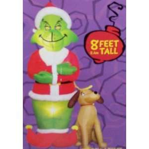    8ft Airblown Inflatable Christmas Grinch w/ Max: Home & Kitchen