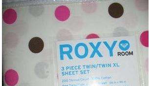 Roxy Rhianna TWIN XL X LONG Sheet Set Pink Polka Dots  