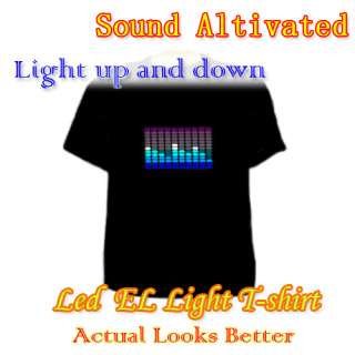 Party Fashion Flashing Music Up and Down Light Sound Activated LED EL 