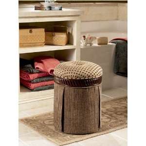   Manhattan Bench Mocha/Tan Fabric Footstool / Ottoman: Home & Kitchen