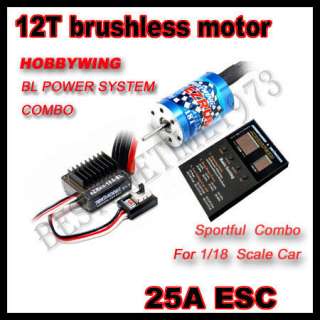 EzRUN 1/18/16 RC Car 12T brushless motor + 25A ESC B949  