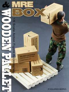 Z02 02 1/6 MRE Box (6 pieces) & Wooden Pallet (1 pieces)  