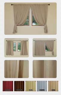 Stripe Blackout Thermal Insulated Curtain 63L Beige  