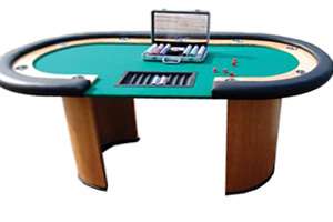 84 wood Pedestal dealer spot & tray Poker table green  