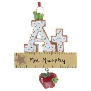  Personalized A+ Teacher Christmas Ornament: Home & Kitchen