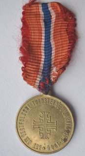 Norway Vintage Sports Achievement Award Medal on Ribbon  