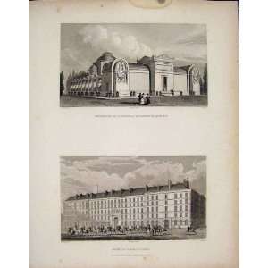 Chapelle Louis Carde Hotel Corps France Old Print C1852 