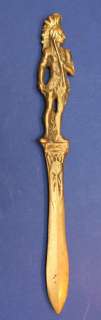 Native American Indian Chief Bronze Letter Opener  