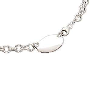   Inch Cable Bracelet with Oval ID Plate West Coast Jewelry Jewelry