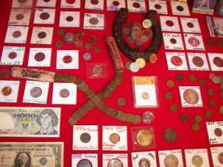 RARE OLD COIN COLLECTION,1880 MORGAN DOLLAR,RED 5 BILL,GOLD &SILVER,US 