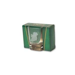  Map of Ireland Crystal Shot Glass: Kitchen & Dining