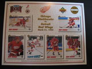 1992 DETROIT RED WINGS UD COMMEMORATIVE SHEET  