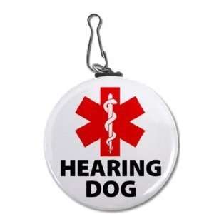  Creative Clam Hearing Service Dog Red Medical Alert 2.25 